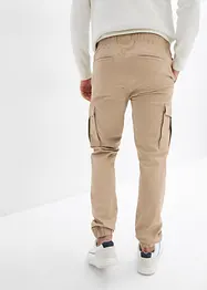 Pantalon droit stretch taille élastiquée et poches cargo, Slim Fit, bonprix