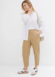 Pantalon à enfiler en coton élastiqué, bonprix