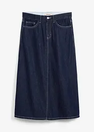 Jupe midi en jean, taille mi-haute, toile ultra-douce, bonprix