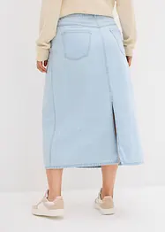 Jupe midi en jean, taille mi-haute, bonprix