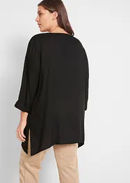 Blouse T-shirt oversized à pans, bonprix