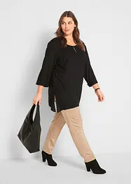 Blouse T-shirt oversized à pans, bonprix