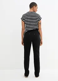 Pantalon droit extensible en bengaline, taille élastiquée, bonprix