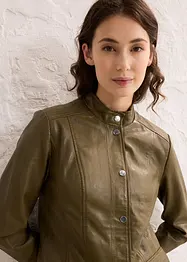 Veste en cuir nappa d'agneau, bonprix