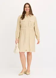 Hemdblusenkleid aus feinem Viskose-Mix, bonprix