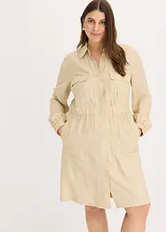 Hemdblusenkleid aus feinem Viskose-Mix, bonprix