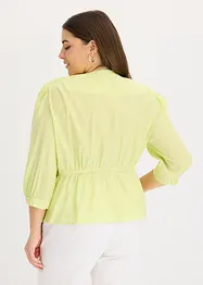 Blouse manches 3/4 en tissu froissé, bonprix
