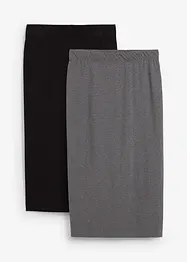 Lot de 2 jupes crayon en jersey, bonprix