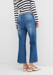 Jean droit taille mi-haute et élastiquée, raccourci, bonprix