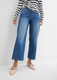 Jean droit taille mi-haute et élastiquée, raccourci, bonprix