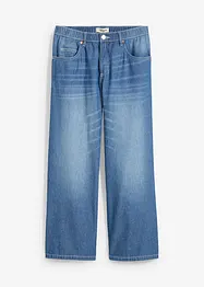 Jean droit taille mi-haute et élastiquée, raccourci, bonprix