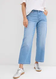 Jean droit taille mi-haute et élastiquée, raccourci, bonprix