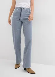 Jean droit rayé, taille haute, loose, bonprix