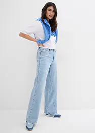 Jean large taille haute, peu extensible, bonprix