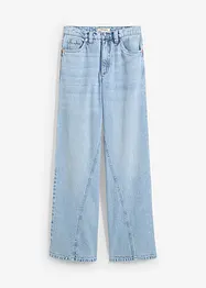 Jean large taille haute, peu extensible, bonprix