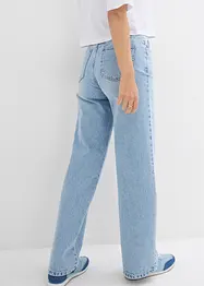 Jean large taille haute, peu extensible, bonprix