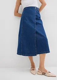 Jupe en jean, style portefeuille, super douce, bonprix