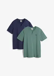 T-Shirt (2er Pack) aus reiner Bio-Baumwolle, bonprix