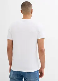 Lot de 2 T-shirts 100% coton, slim, bonprix