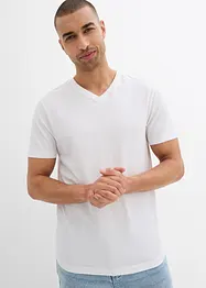 Lot de 2 T-shirts 100% coton, slim, bonprix