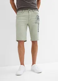 Bermuda en jean avec imprimé, Regular, bonprix