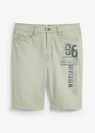 Bermuda en jean avec imprimé, Regular, bonprix