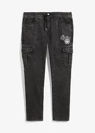 Jean cargo extensible, Regular, fuselé, bonprix
