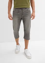 Lot de 2 jeans jogger 3/4 en denim léger, coupe droite regular, bonprix