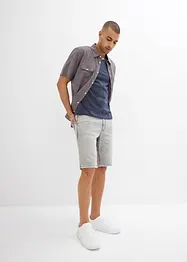Schlupf Stretch-Jeans-Bermuda, Regular Fit, bonprix