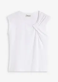 T-shirt en coton extensible avec détail twisté, bonprix