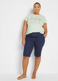 Lot de 2 T-shirts basiques avec imprimé, bonprix