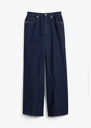 Jean large taille haute, peu extensible, bonprix