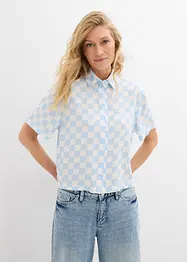 Blouse manches courtes à carreaux, bonprix