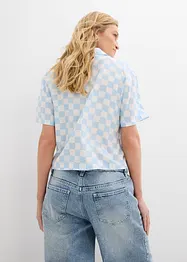 Blouse manches courtes à carreaux, bonprix