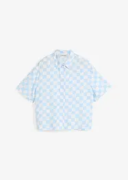 Blouse manches courtes à carreaux, bonprix