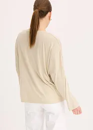 Fledermausshirt mit Satineinsatz, bonprix