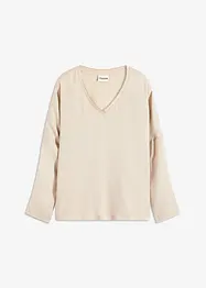 Fledermausshirt mit Satineinsatz, bonprix