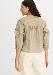 leichte Bluse mit Volants, bonprix