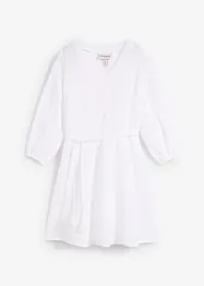 Robe courte patineuse avec ceinture à nouer et manches 3/4 amples, bonprix