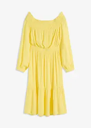 Carmen-Kleid aus strukturierter Viskose, bonprix
