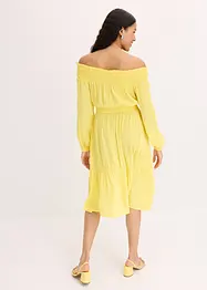 Carmen-Kleid aus strukturierter Viskose, bonprix