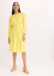 Carmen-Kleid aus strukturierter Viskose, bonprix