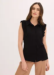 Blouse volantée en jersey, bonprix