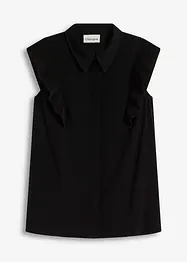 Blouse volantée en jersey, bonprix