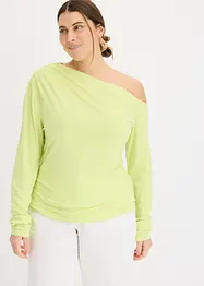 T-shirt épaule découverte avec fronces, bonprix