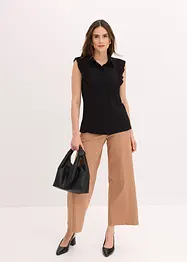 Blouse volantée en jersey, bonprix