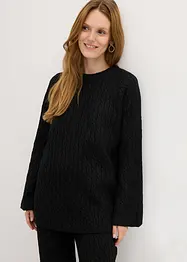 Oversize-Pullover mit Zopfmuster, bonprix