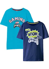 T-Shirt aus reiner Bio-Baumwolle (2er Pack), bonprix