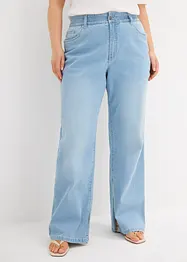 Jean droit, taille haute, fente, bonprix