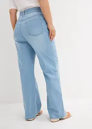 Jean droit, taille haute, fente, bonprix